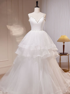 White Tulle Formal Dresses