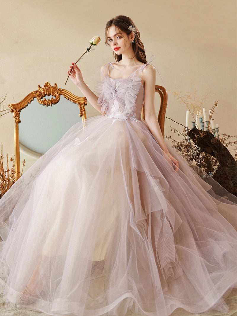 A-Line Tulle Lace A line Long Light Purple Prom Dresses, Tulle Formal Graduation Dresses US 6 / Light Purple (As Picture) A-Line Tulle Lace A line Long Light Purple Prom Dresses, Tulle Formal Graduation Dresses US 6 / Light Purple (As Picture)