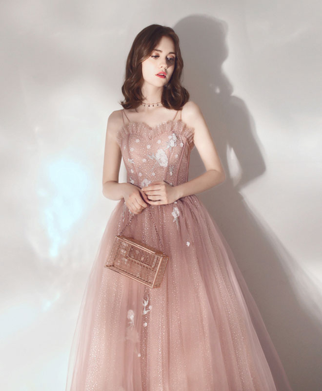 Pink Sweetheart Tulle Prom Dress Pink Tulle Sweet 16 Dress
