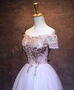 Cute Lace Applique Tulle Short Prom Dress, Homecoming Dress