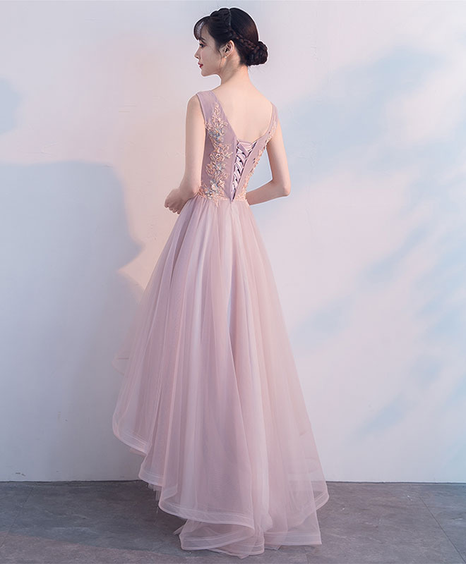 Cute V Neck Light Pink Tulle Lace Prom Dress, Tulle Evening Dress US 14 / Pink Cute V Neck Light Pink Tulle Lace Prom Dress, Tulle Evening Dress US 14 / Pink