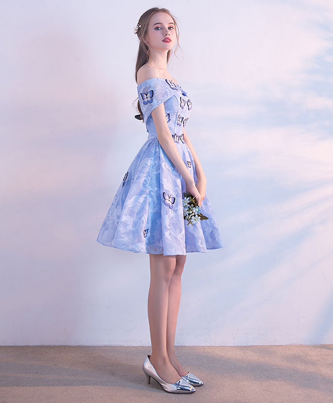 cute prom dress Mermaid Sweetheart Light Blue Sparkly Lace Dresses with Slee Anniebride 24/7 Online Service. Blue Lace Short Prom Dress,