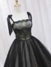 Black Tulle Formal Evening Dress