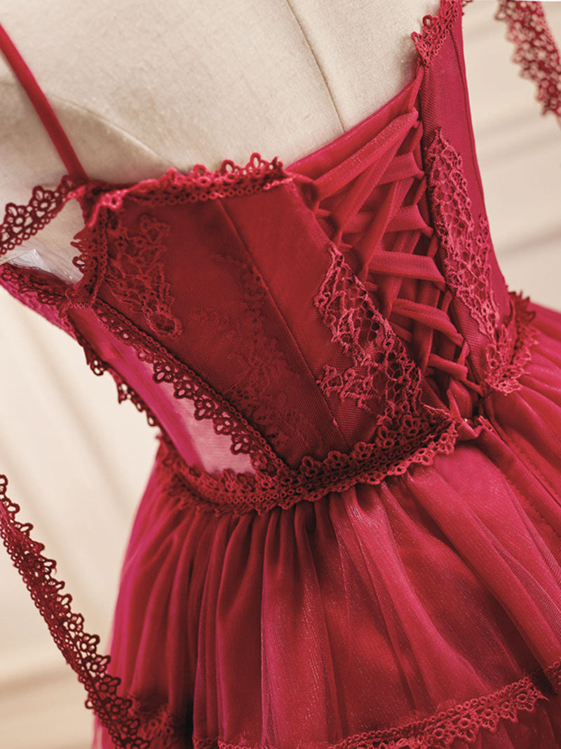 white christmas dresses A-Line Burgundy Lace Short Prom Dress, Burgundy Puffy Homecoming Dresses US 6 / Burgundy white christmas dresses A-Line Burgundy Lace Short Prom Dress, Burgundy Puffy Homecoming Dresses US 6 / Burgundy