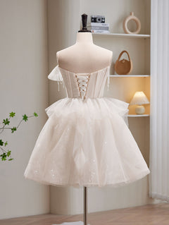 Light Champagne Homecoming Dress