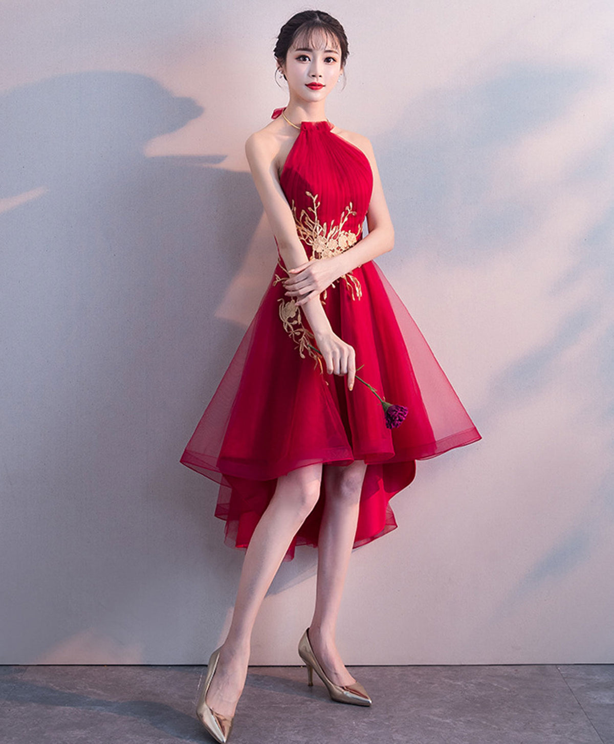 Cute Tulle Lace Applique Short Prom Dress, Homecoming Dress