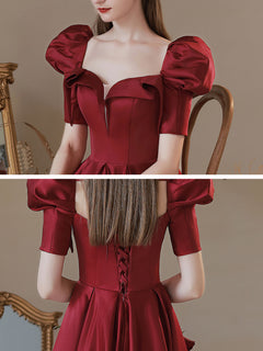 Burgundy Long Formal Evening Dress