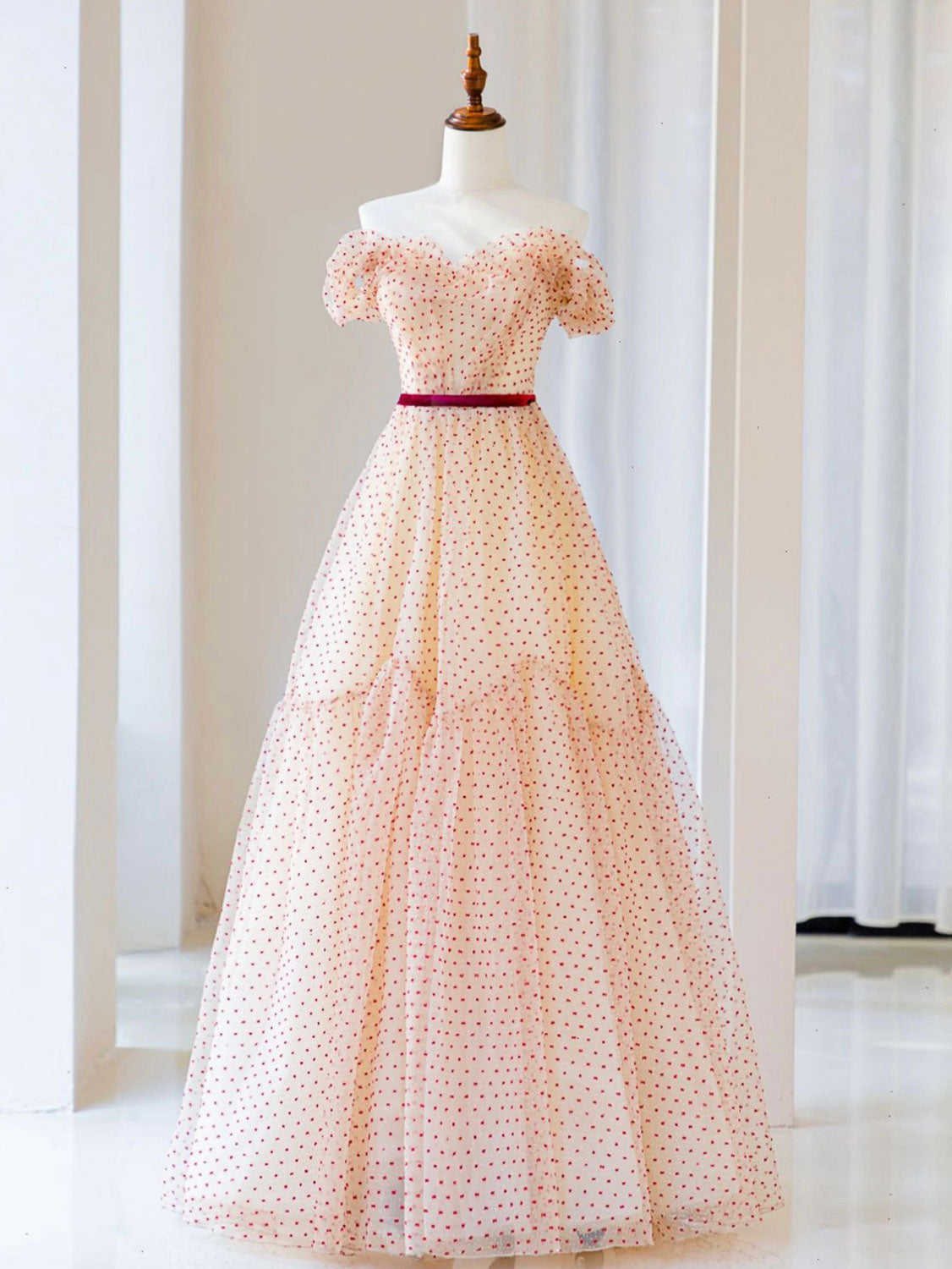 Peach Lace & Spandex Slim Fit Mermaid Formal Dress - Xdressy
