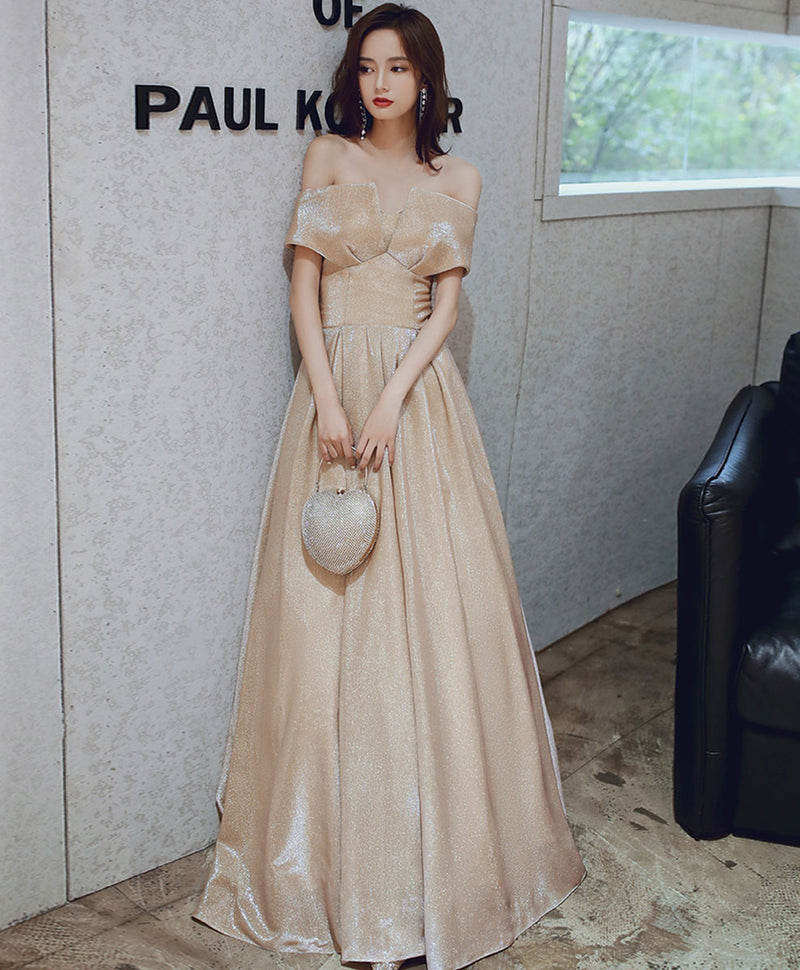 Simple Champagne Long Prom Dress, Champagne Formal Graduation Dress US 10 / Custom Color Simple Champagne Long Prom Dress, Champagne Formal Graduation Dress US 10 / Custom Color