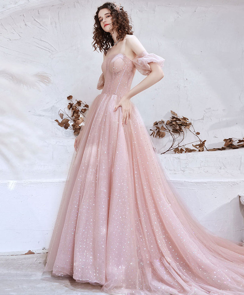 pink aline dress Elizabeth K GL2674 - Long A-line Dress