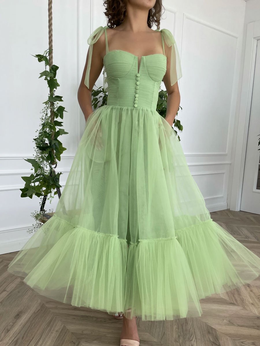 Simple Tulle Short Blue Prom Dress, Tulle Short Puffy Dark Blue Homecoming Dress
