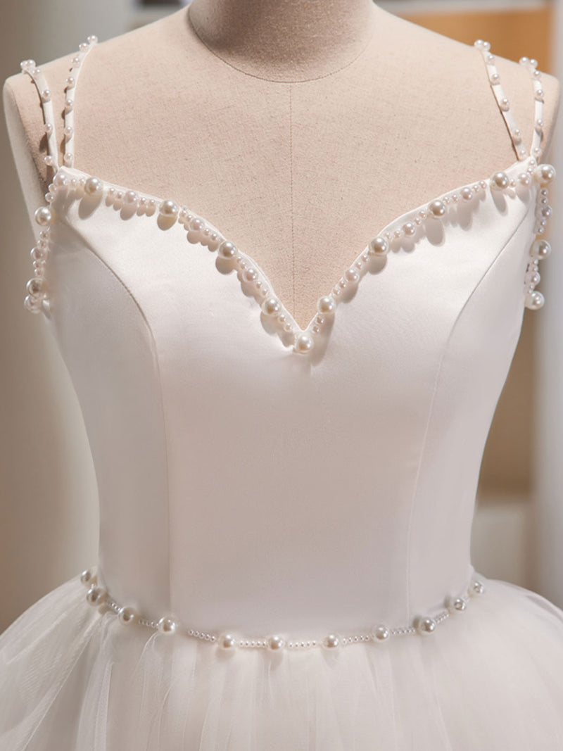 short white puffy prom dresses White Puffy Short White Sparkly Homecoming Dress With... From Elegantbridestudio, Rs.10,530.13