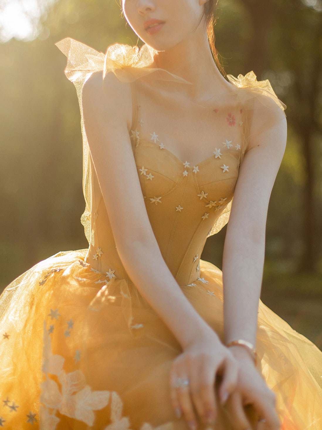 Elegant Tulle Lace A Line Long Prom Dress, Tulle Lace Graduation Dresses