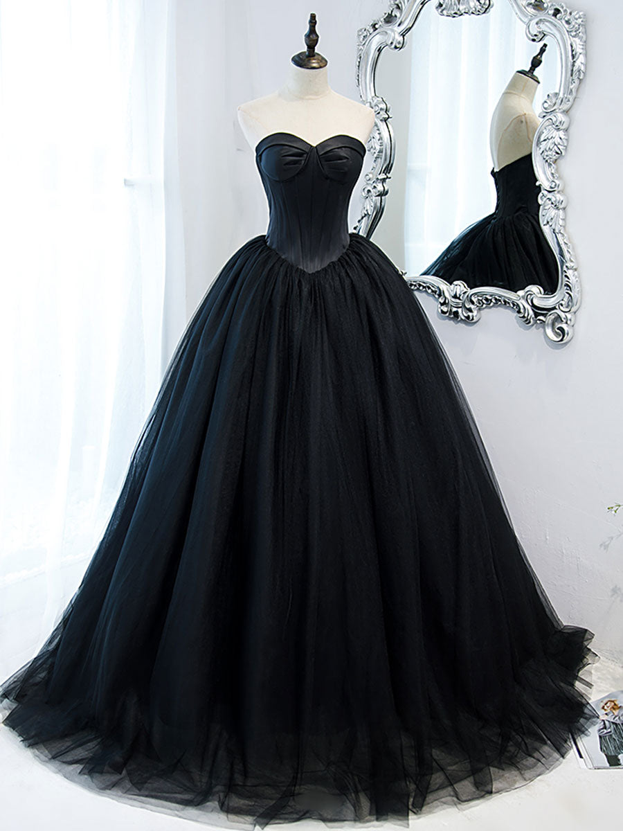 Simple Black Formal Long Dress for Birthday Graduation Homecoming – FloraShe