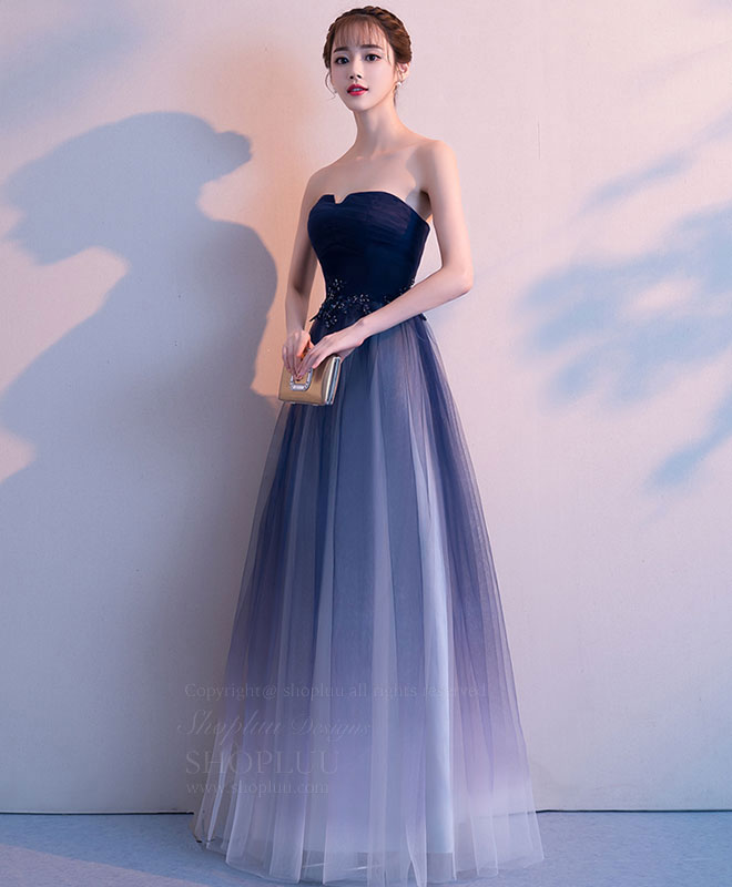 Simple Tulle Long Prom Dress, Tulle Bridesmaid Dress