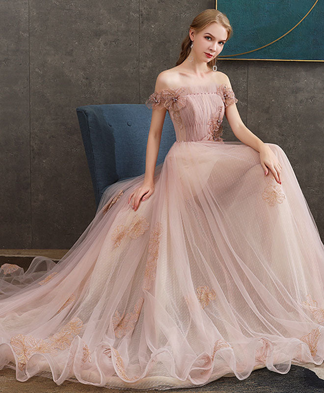 Pink Tulle Lace Long Prom Dress Pink Lace Evening Dress US 2 / Pink Pink Tulle Lace Long Prom Dress Pink Lace Evening Dress US 2 / Pink
