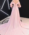 Simple Pink Chiffon Long Prom Dress Pink Evening Dress