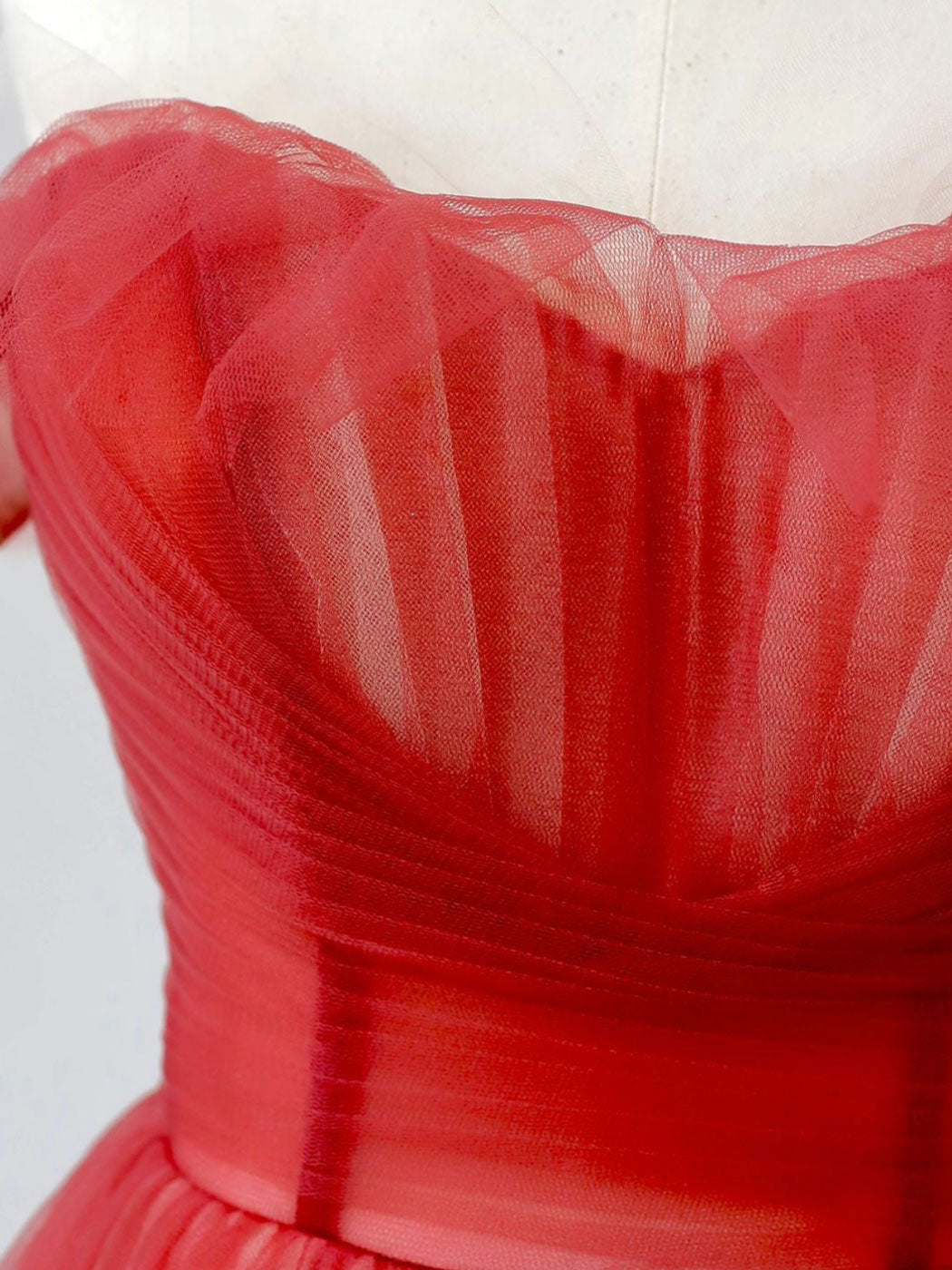 Red Tulle Formal Graduation Dresses