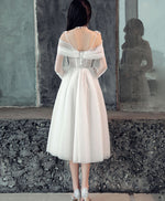 White Sweetheart Off Shoulder Tulle White Homecoming Dress