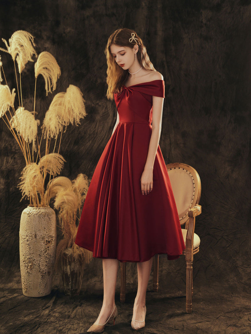 burgundy satin homecoming dress Hellymoon Women Elegant Burgundy Short Satin Homecoming Dress with Side Cape Strapless Tight Corset Cocktail Dress in Mulberry