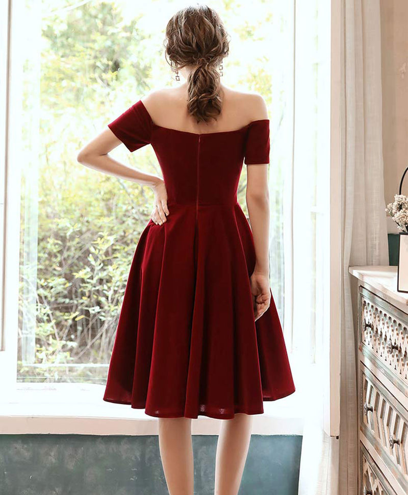 Simple Burgundy Short Prom Dress Burgundy Homecoming Dress shopluu Simple Burgundy Short Prom Dress Burgundy Homecoming Dress shopluu