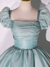 Green Tulle Long Prom Dress, A-Line Tulle Formal Evening Dresses