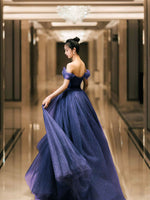 Elegant Sweetheart Neck Tulle Sequin Long Prom Dress, Backless Graduation Dresses