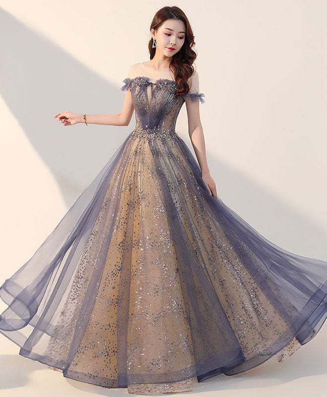Elegant Tulle Long Prom Dress, Tulle Formal Dress