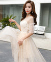 Champagne Tulle Short Prom Dress, Champagne Tulle Short Homecoming Dress