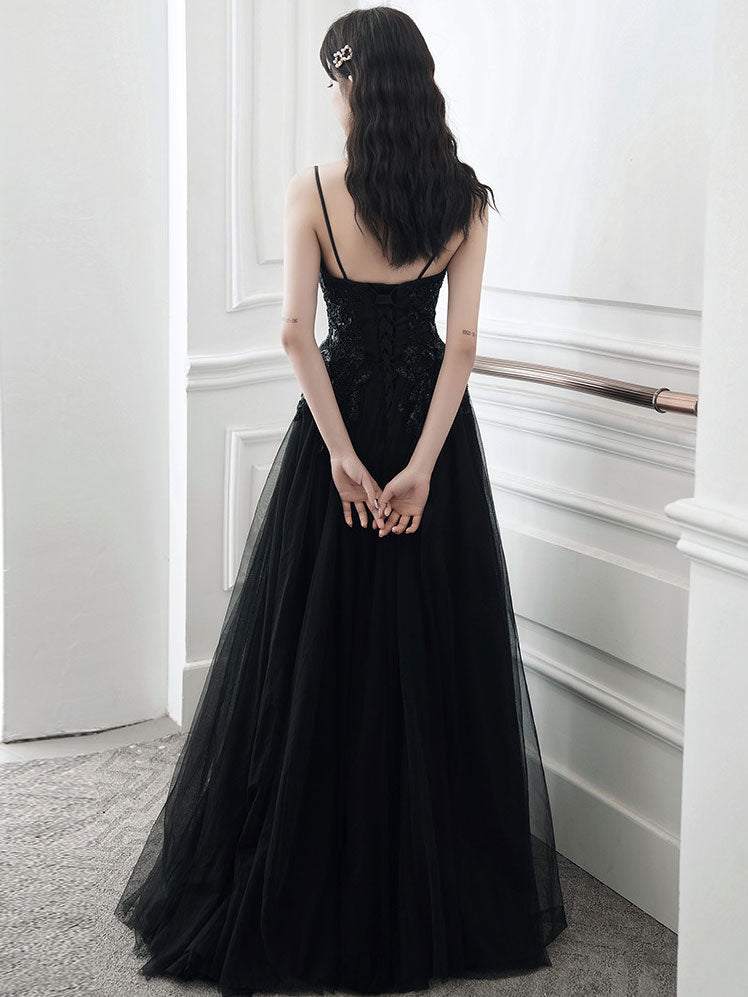 aline black dress Amalie Black A-line Midi Dress
