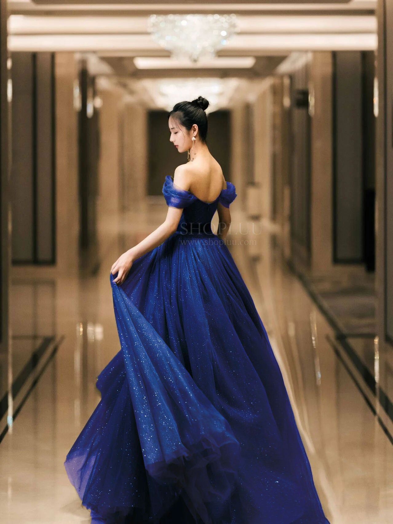 Royal Blue Starry Ball Gown | Lazada PH