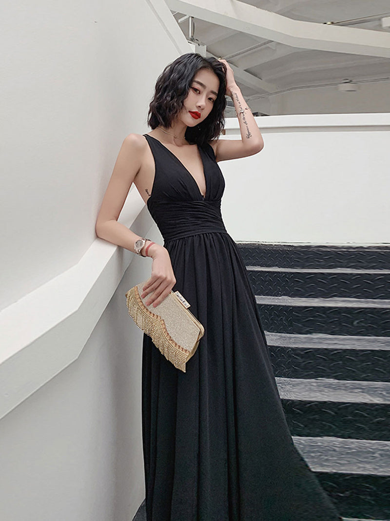 Simple Black Tea Length Prom Dress Black Tulle Homecoming Dress HD0132 –  Tirdress