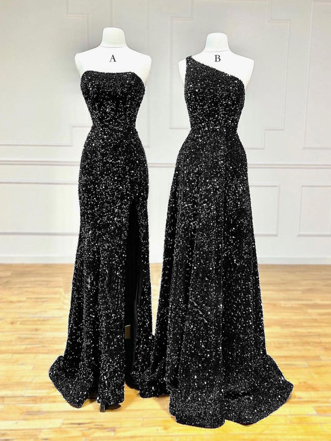 Black Velvet Prom Dresses