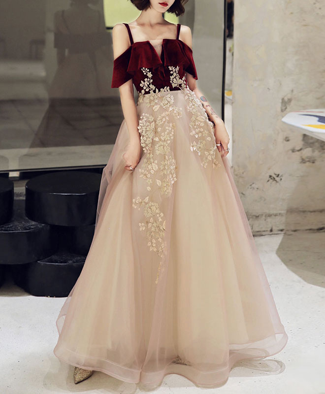Simple Sweetheart Pink Tulle Lace Long Prom Dress Pink Evening Dress