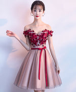 Cute Sweetheart Neck Tulle Lace Short Prom Dress, Homecoming Dress