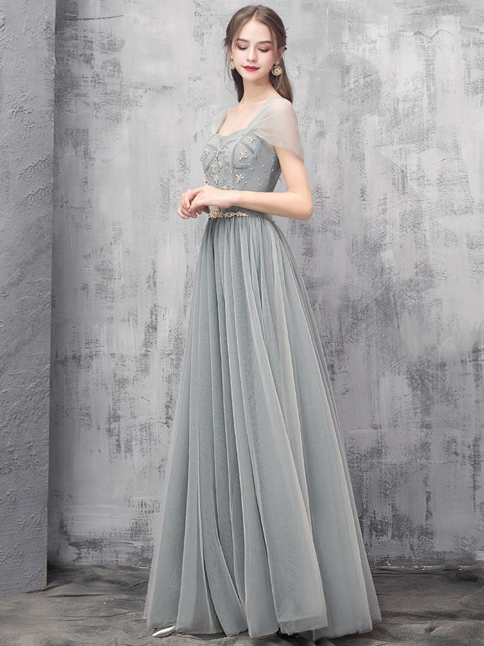 A-Line Tulle Long Prom Dresses, Off The Shoulder Evening Dresses US 14 / Picture Color A-Line Tulle Long Prom Dresses, Off The Shoulder Evening Dresses US 14 / Picture Color