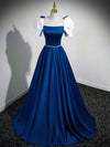 Blue A-Line Formal Dresses