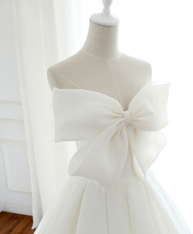 White Sweetheart  Long Prom Dress, White Formal Dress