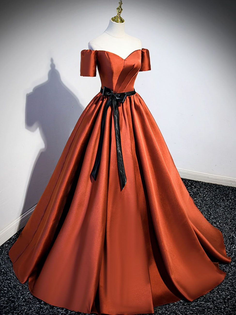 A Line Satin Orange Long Prom Dresses, Orange Formal Bridesmaid Dresses US 10 / Orange (As Picture) A Line Satin Orange Long Prom Dresses, Orange Formal Bridesmaid Dresses US 10 / Orange (As Picture)