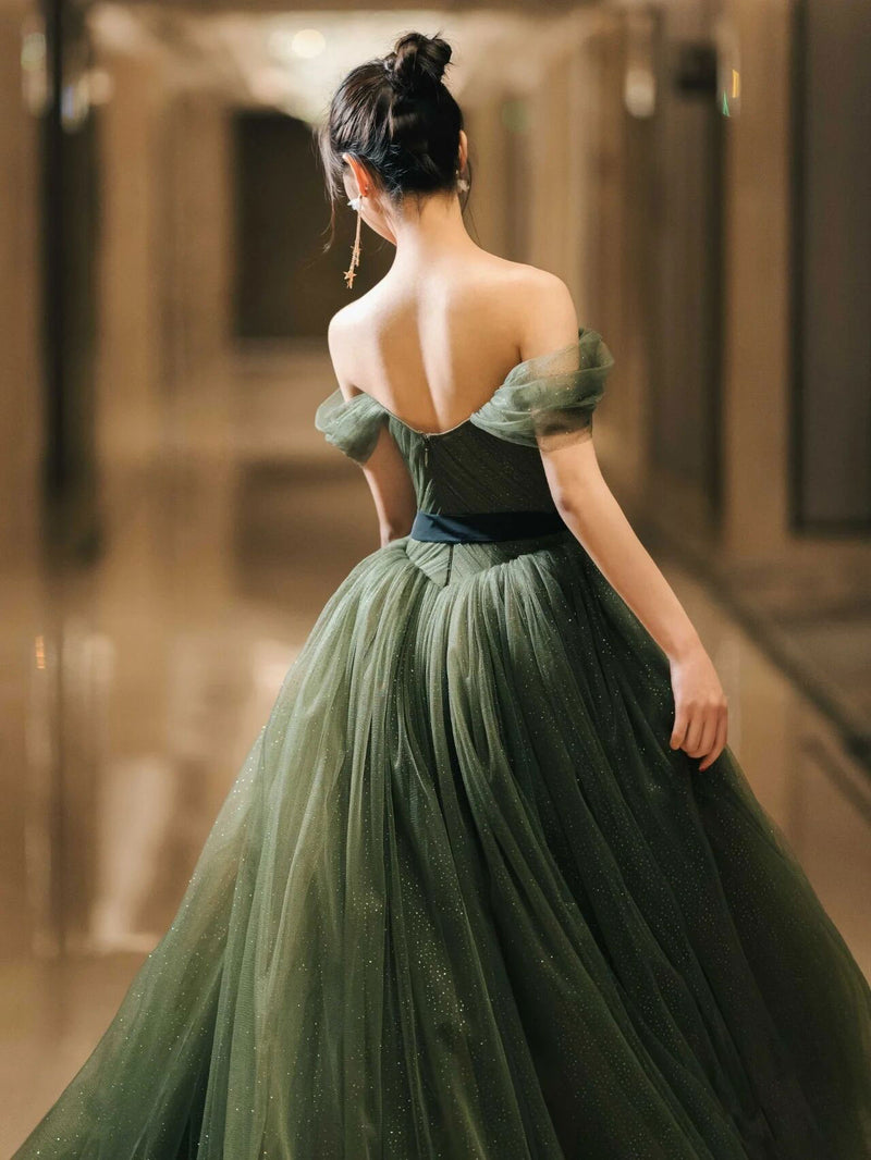 Elegant Sweetheart Neck Tulle Sequin Long Prom Dress, Backless Graduation Dresses US 14 / Custom Color Elegant Sweetheart Neck Tulle Sequin Long Prom Dress, Backless Graduation Dresses US 14 / Custom Color