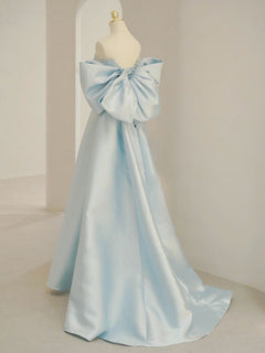 Blue Satin Evening Dresses