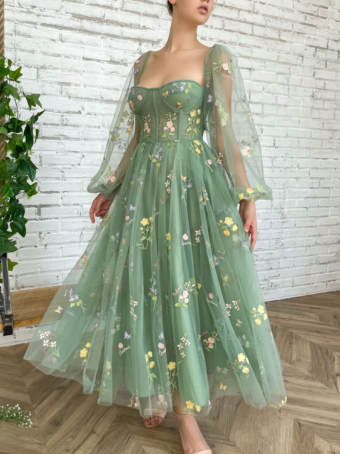 US$269.13-Luxury Dubai Emerald Green Evening Dress Elegant Long Sleeve  Beaded Arabic Women Muslim Formal Dresses For Wedding Part-Description