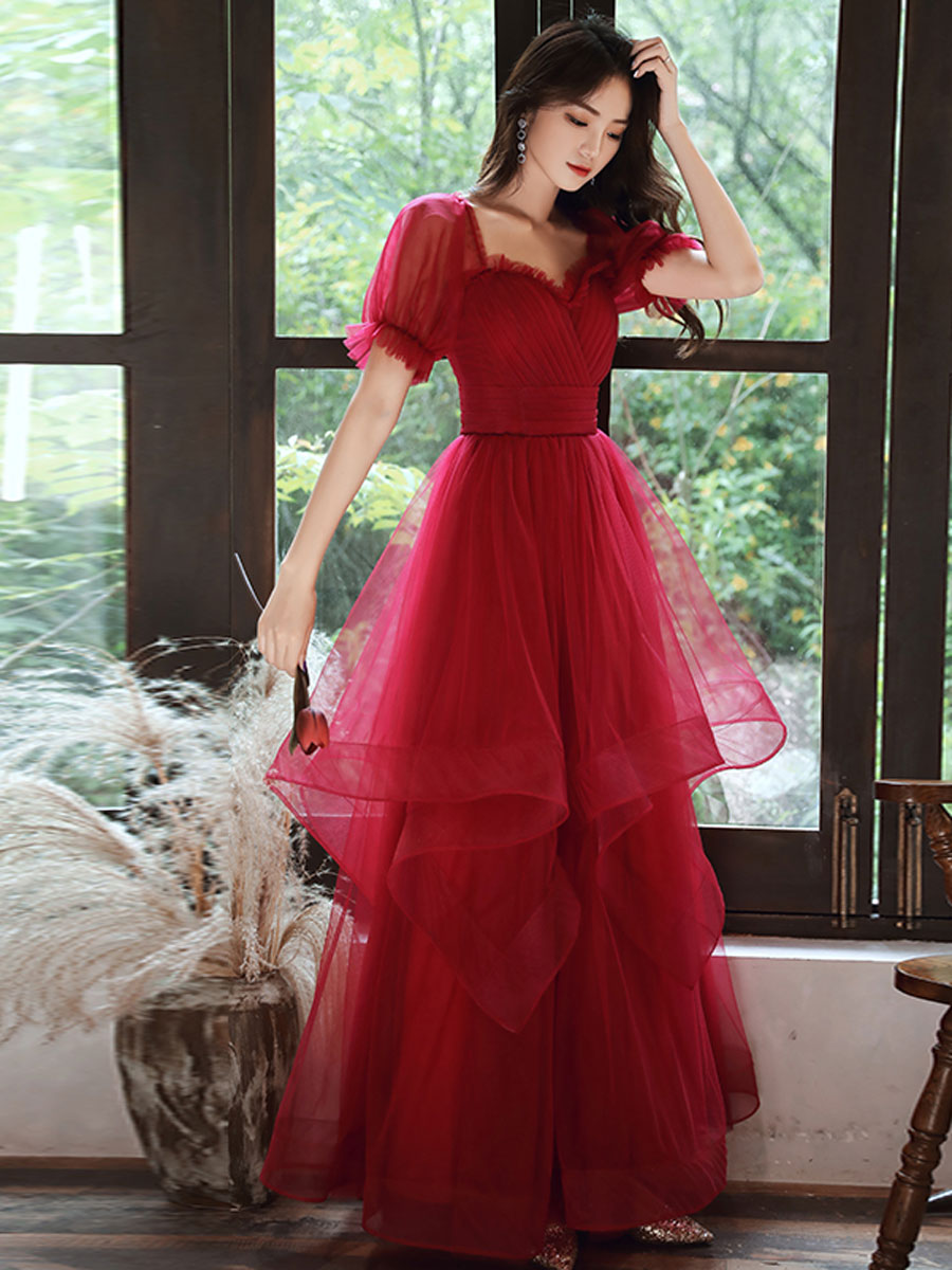 Classy Elegant Women Red dress & Gowns