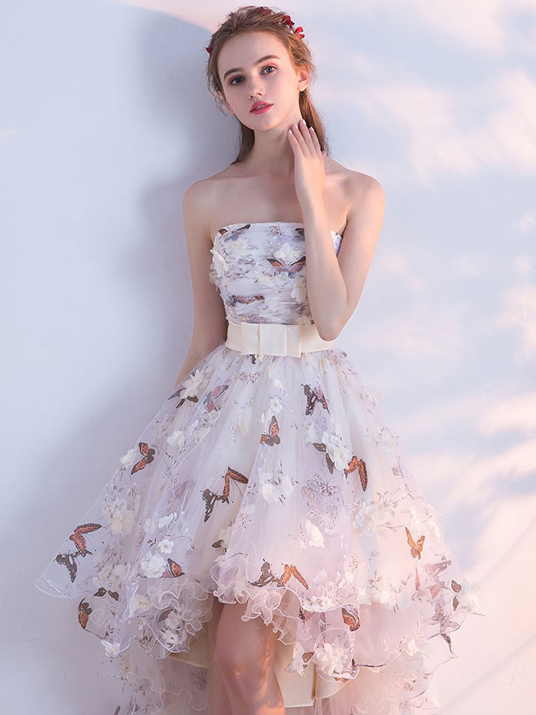 A-Line Tulle Lace Short Prom Dress, Tulle Homecoming Dress