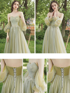 Green Lace Formal Dress