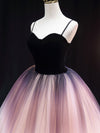 Unique sweetheart neck tulle long prom dress formal evening dress