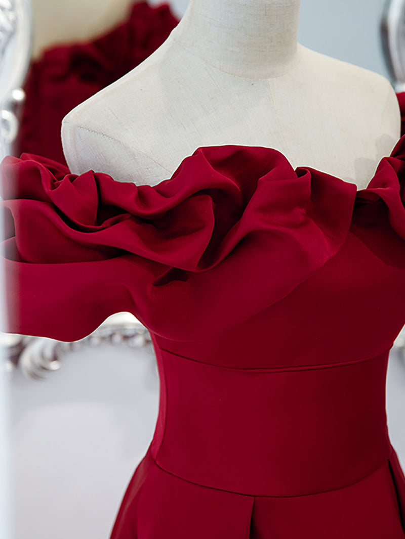 Off the Shoulder Burgundy Long Prom Dresses, Wine Red Off Shoulder Long Formal Evening Dresses, US 6 / Custom Color / No Rush Off the Shoulder Burgundy Long Prom Dresses, Wine Red Off Shoulder Long Formal Evening Dresses, US 6 / Custom Color / No Rush