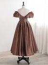 Brown Formal Dress with Beading