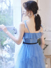 Simple Mini/Short Blue Prom Dress, Cute Blue Homecoming Dresses