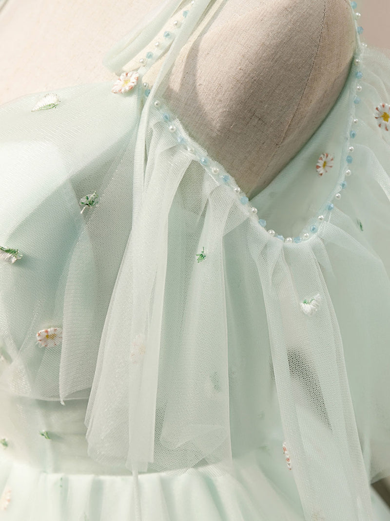 mint green homecoming dress Simple Sweetheart Neck Tulle Short Prom Dresses, Puffy Green Homecoming Dresses US 8 / Custom Color